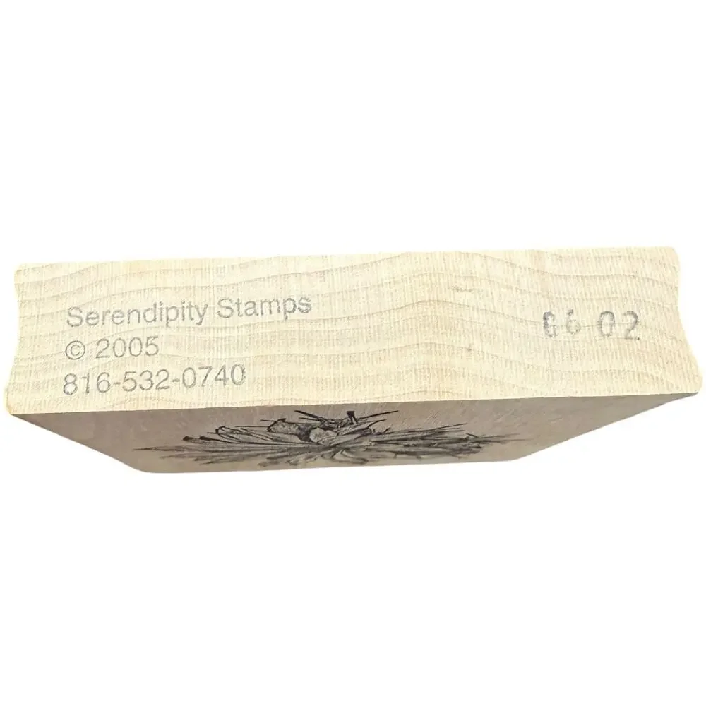 Serendipity Stamps 2005 G602 Cactus Flower Botanical Wood Mounted Rubber Stamp